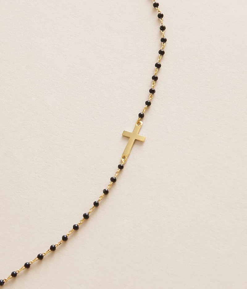 Elsa Side Cross Necklace