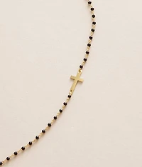 Elsa Side Cross Necklace
