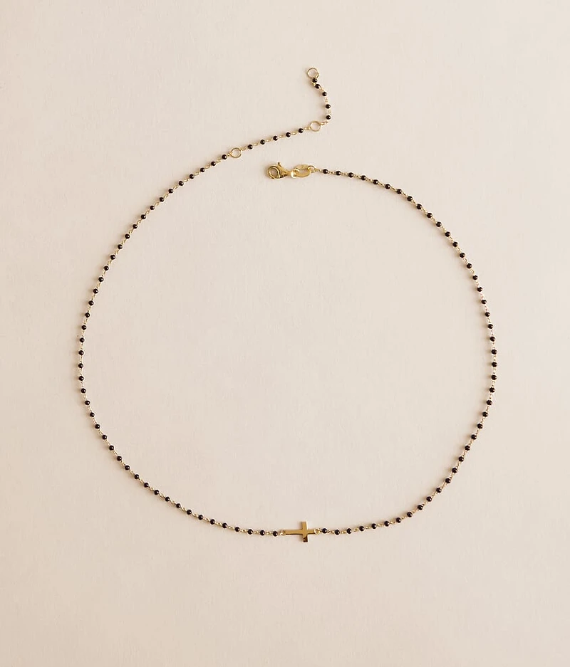Elsa Side Cross Necklace