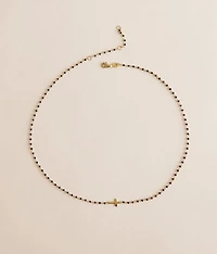 Elsa Side Cross Necklace