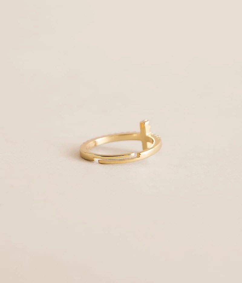 Pave Cross Ring