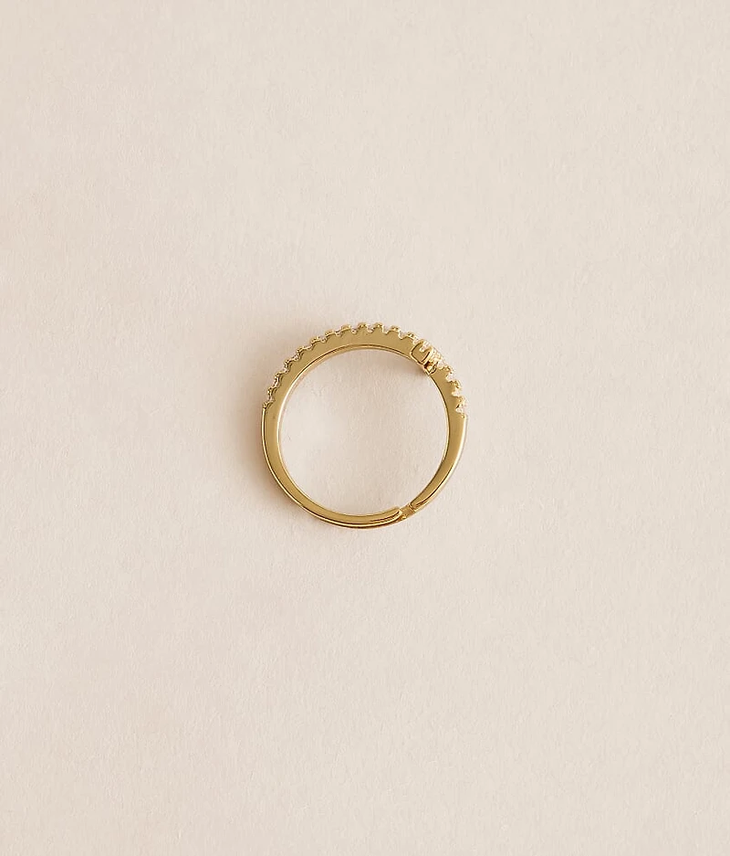 Pave Cross Ring
