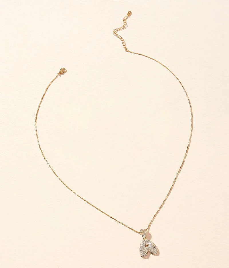 A Pave Initial Necklace