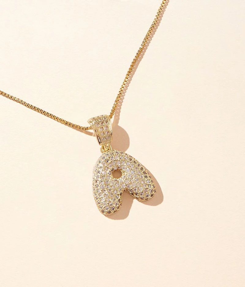 A Pave Initial Necklace
