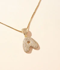 A Pave Initial Necklace