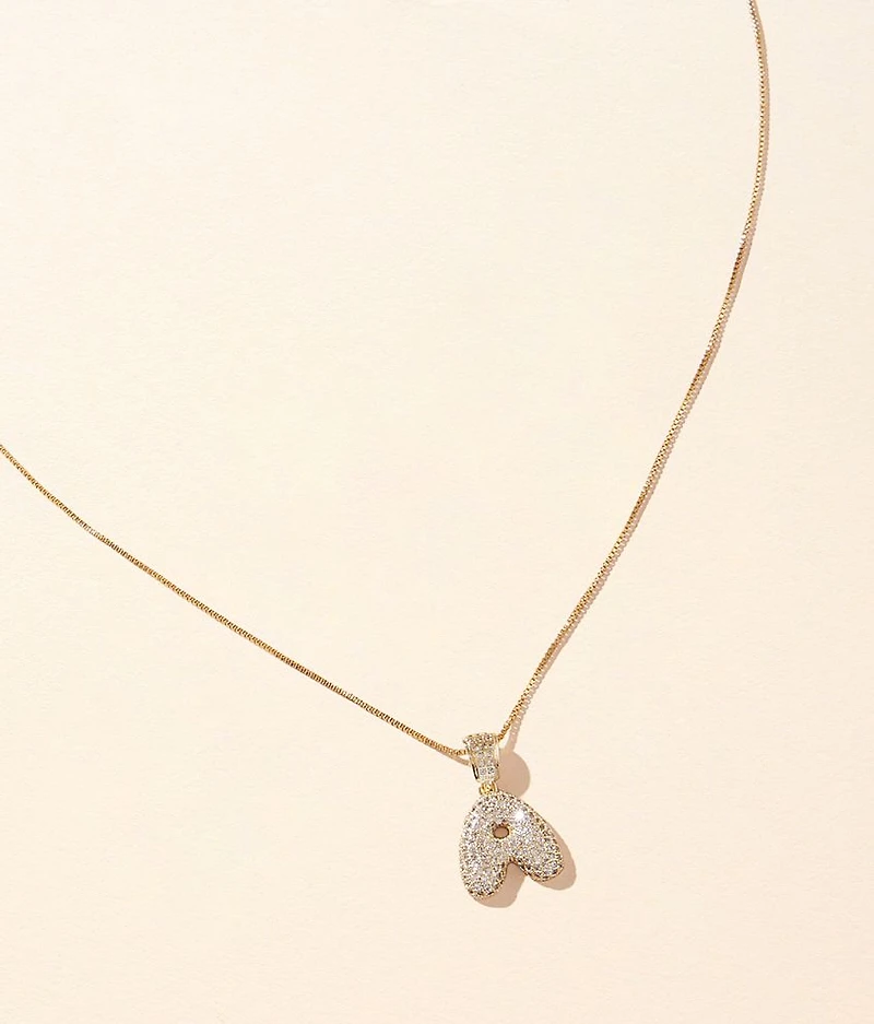 A Pave Initial Necklace