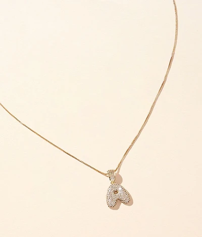 A Pave Initial Necklace