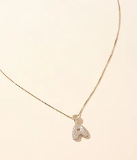 A Pave Initial Necklace