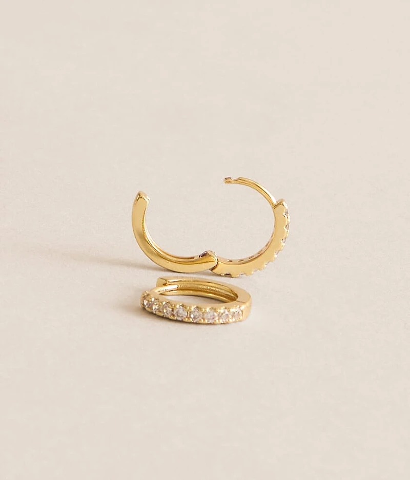 Pave Huggie Earring