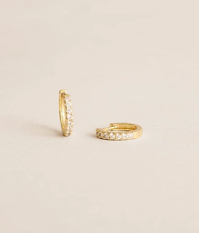 Pave Huggie Earring