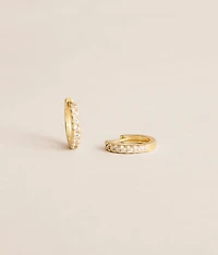 Pave Huggie Earring