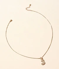 J Pave Initial Necklace