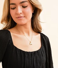 M Pave Initial Necklace