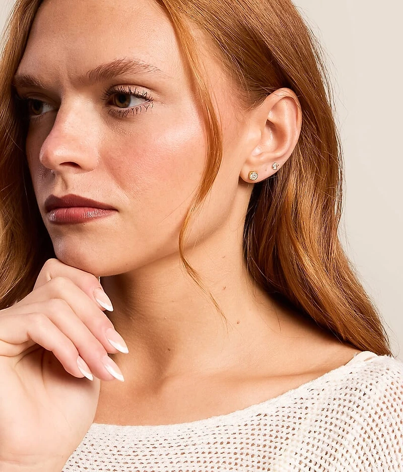 Lizzie Bezel Earring