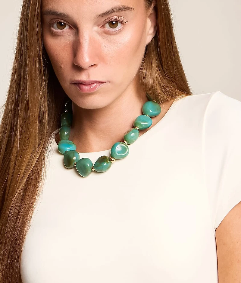 Bahama Blue Stone Necklace
