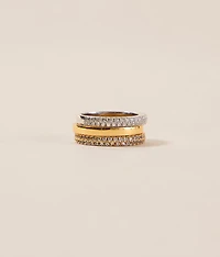 3 Pack Serene Two Tone Ring Set