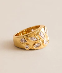 Georgie Bezel Statement Ring