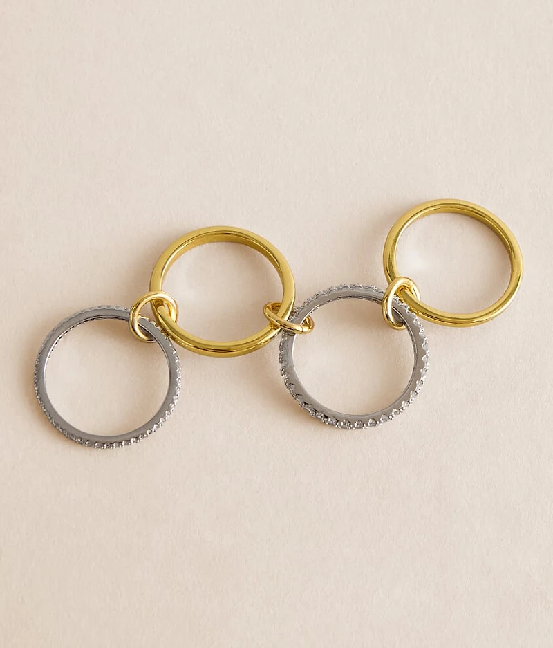 Mina Two Tone Stacked Ring