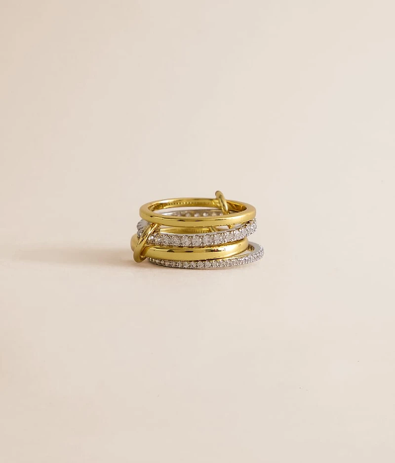 Mina Two Tone Stacked Ring