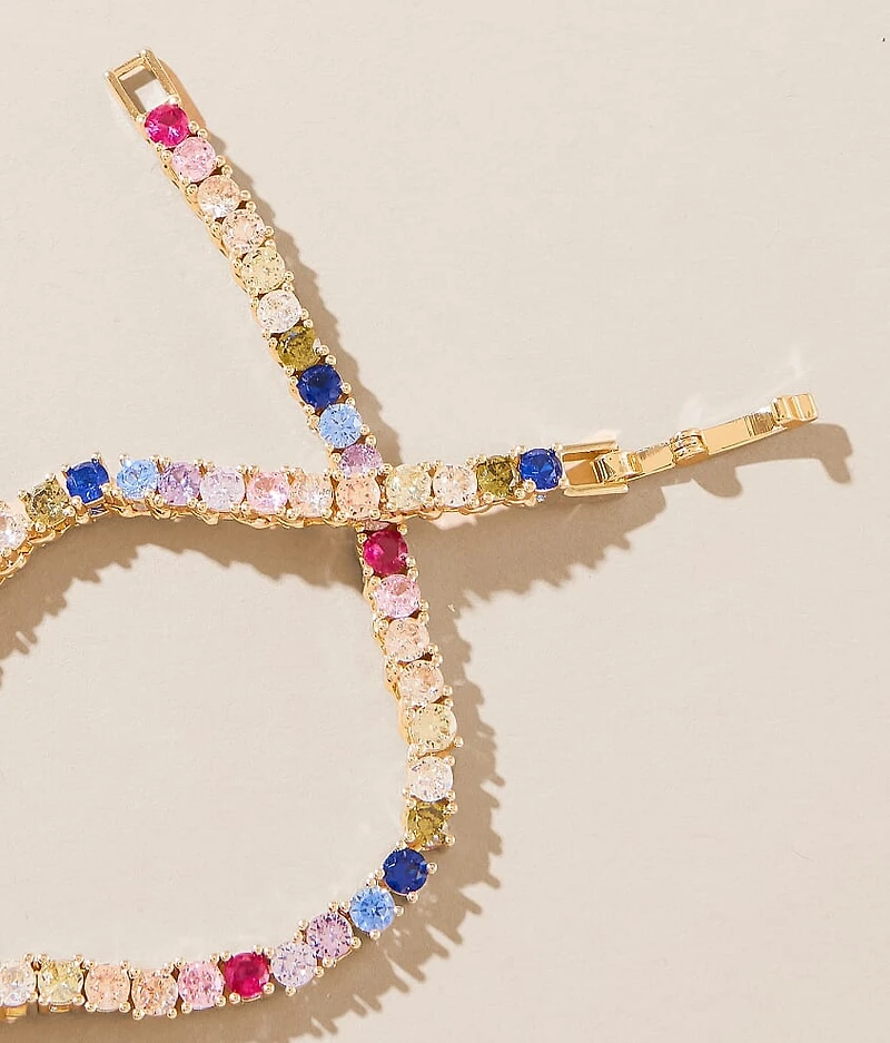 Rainbow Tennis Necklace