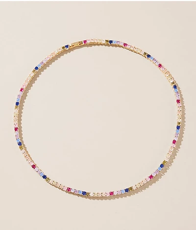 Rainbow Tennis Necklace