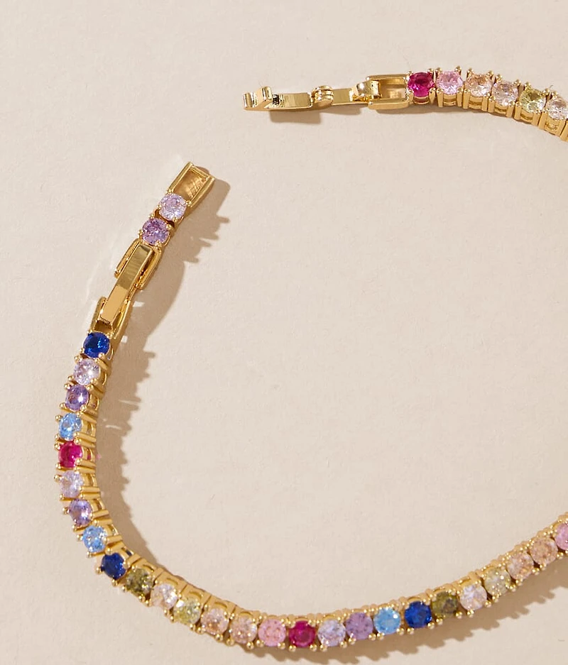 Rainbow Tennis Bracelet