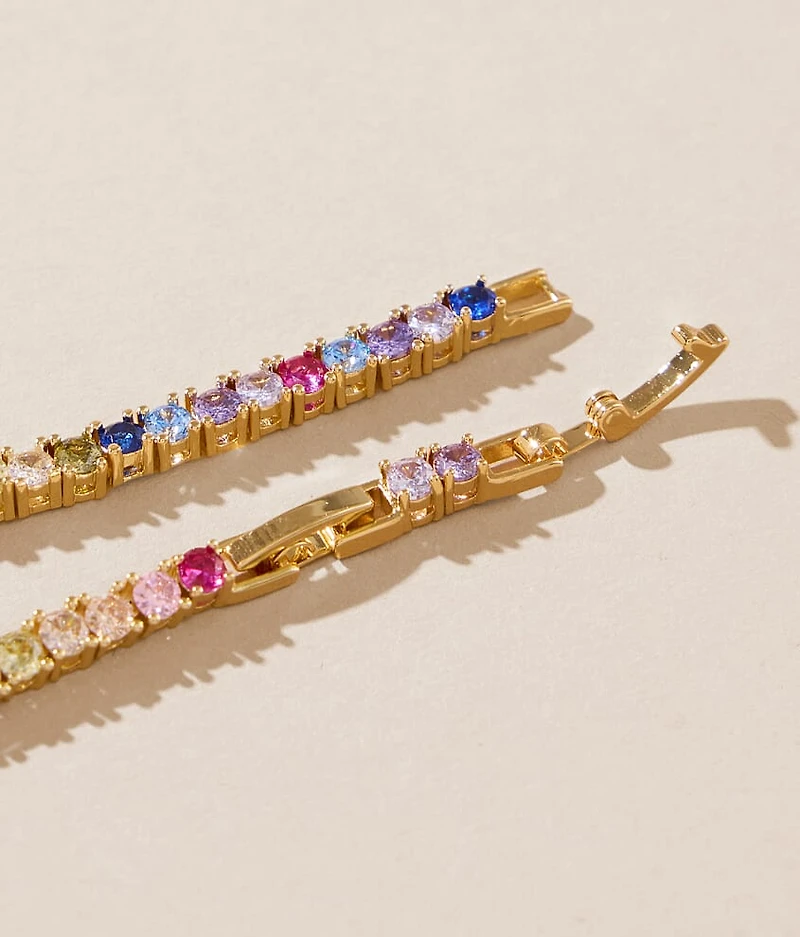Rainbow Tennis Bracelet