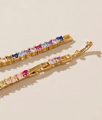 Rainbow Tennis Bracelet