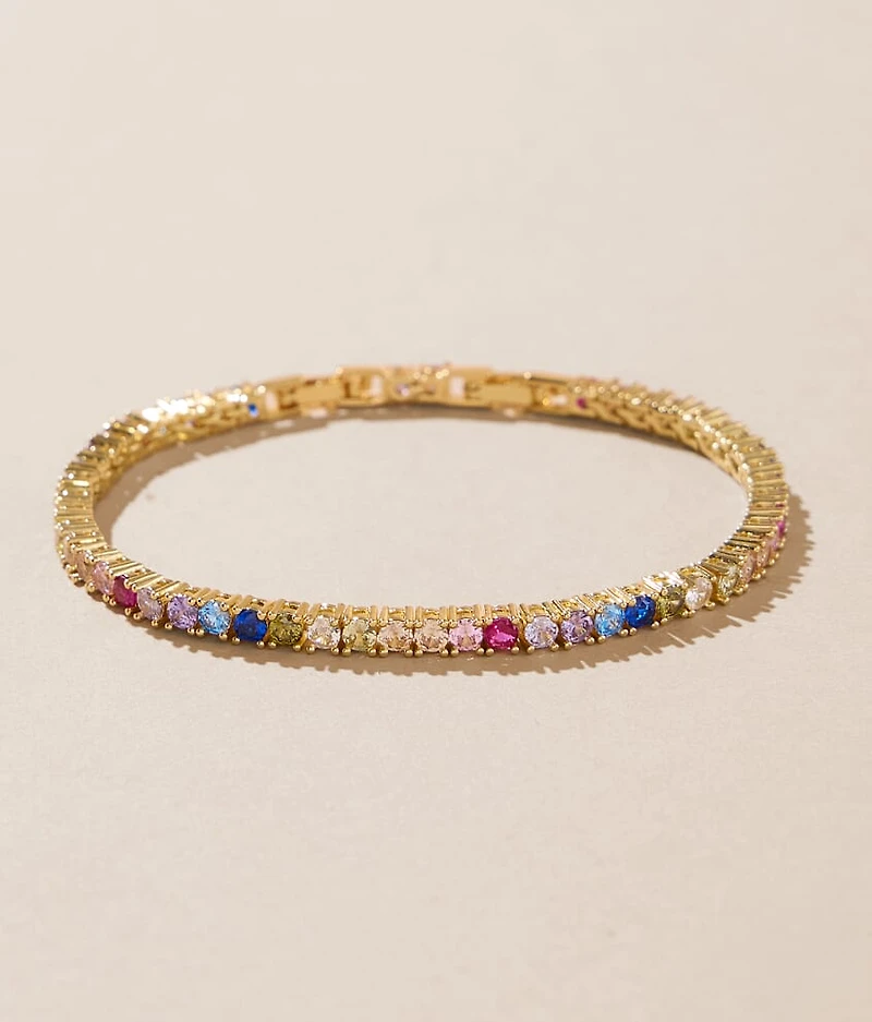 Rainbow Tennis Bracelet