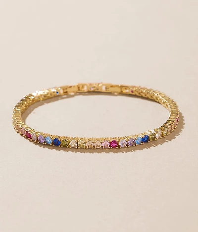 Rainbow Tennis Bracelet