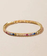 Rainbow Tennis Bracelet