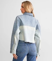 Two-Toned Denim Cropped Jacket