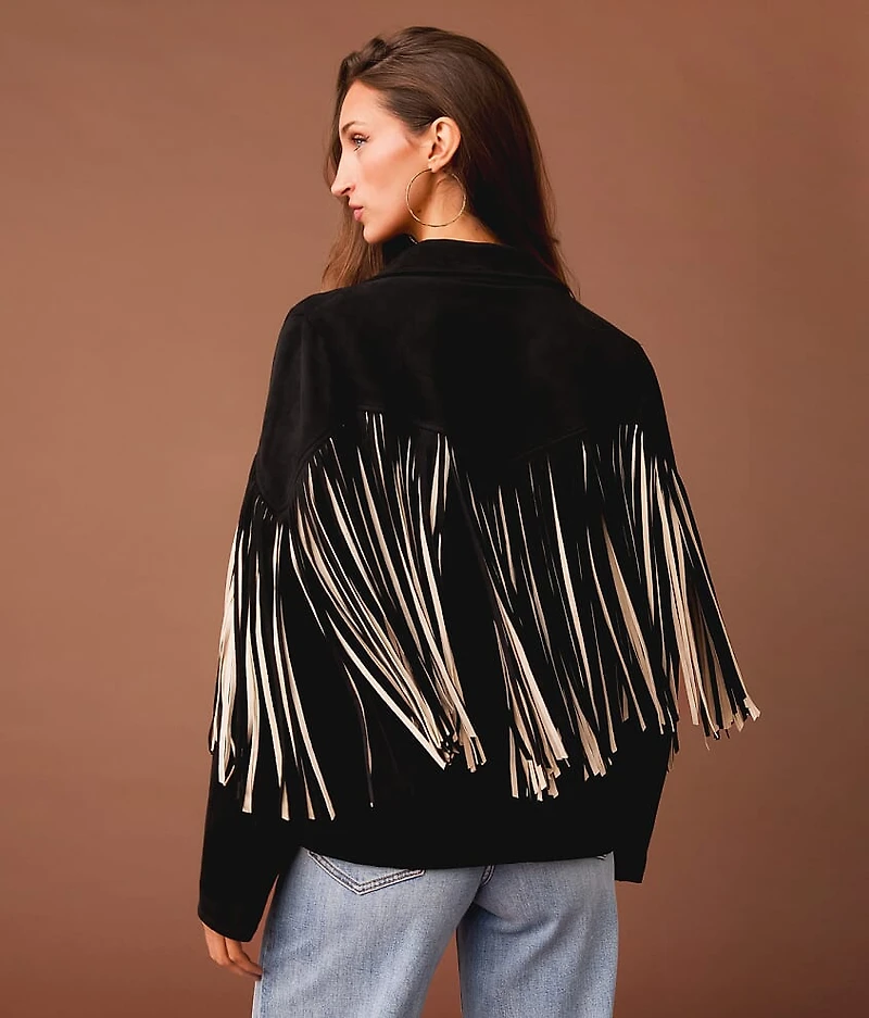 Flyaway Two Tone Fringe Jacket