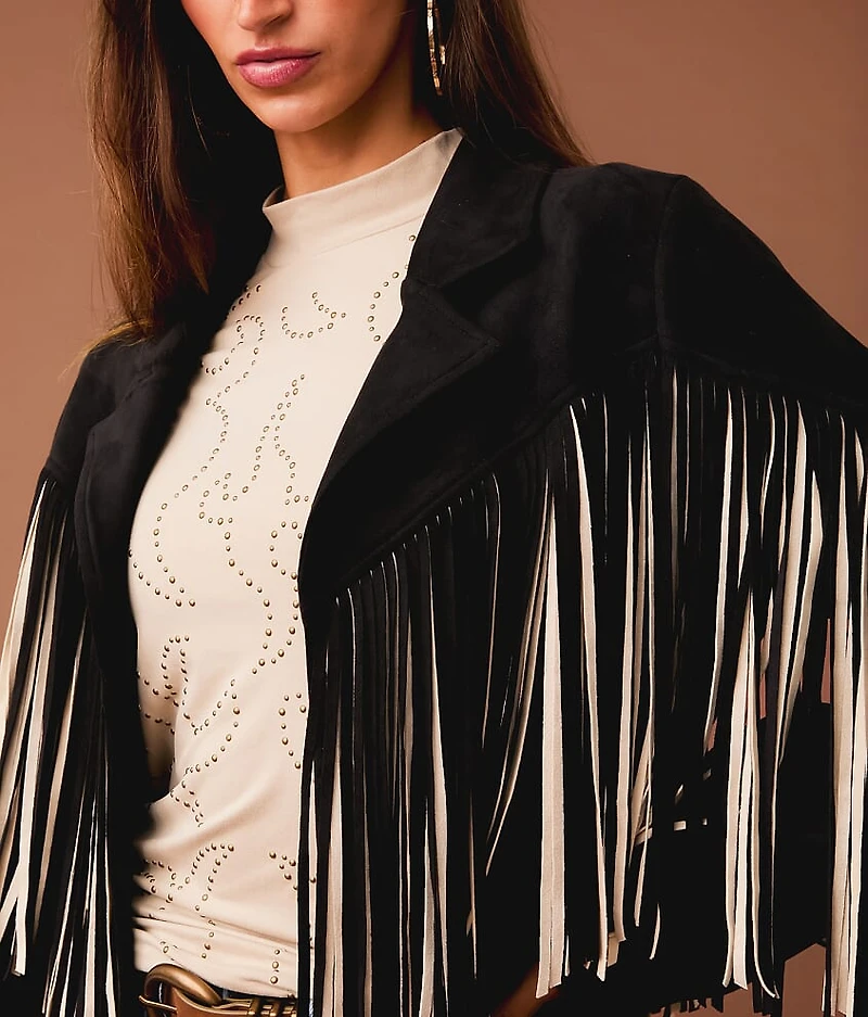 Flyaway Two Tone Fringe Jacket