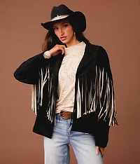 Flyaway Two Tone Fringe Jacket