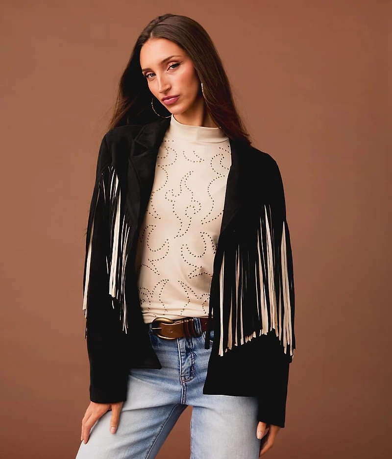 Flyaway Two Tone Fringe Jacket