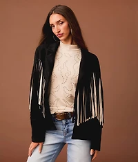 Flyaway Two Tone Fringe Jacket