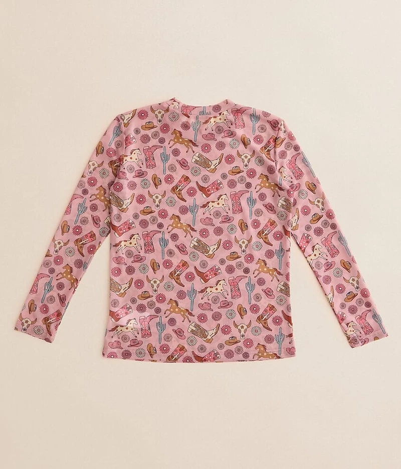 Girls - Western Mesh Top