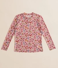 Girls - Western Mesh Top