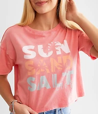 Sun Sand & Salt Cropped T-Shirt