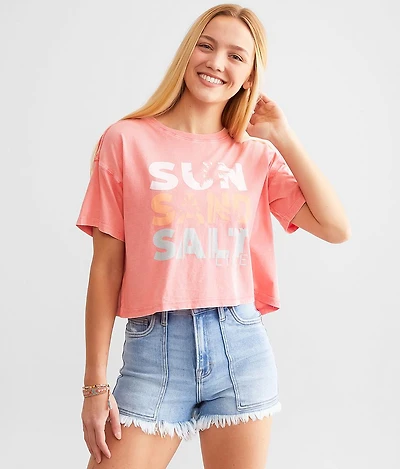 Sun Sand & Salt Cropped T-Shirt