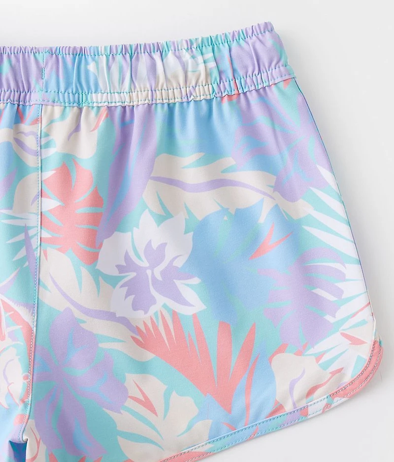 Girls - Retro Tropical Performance Stretch Short