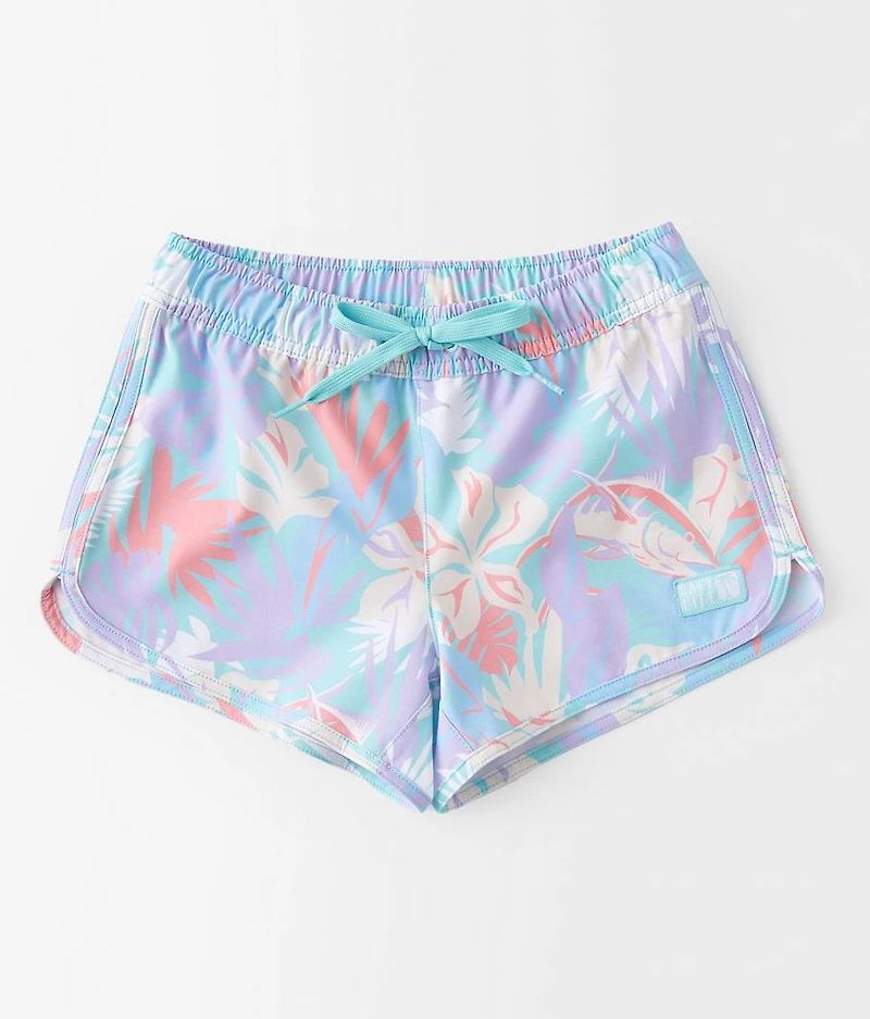 Girls - Retro Tropical Performance Stretch Short