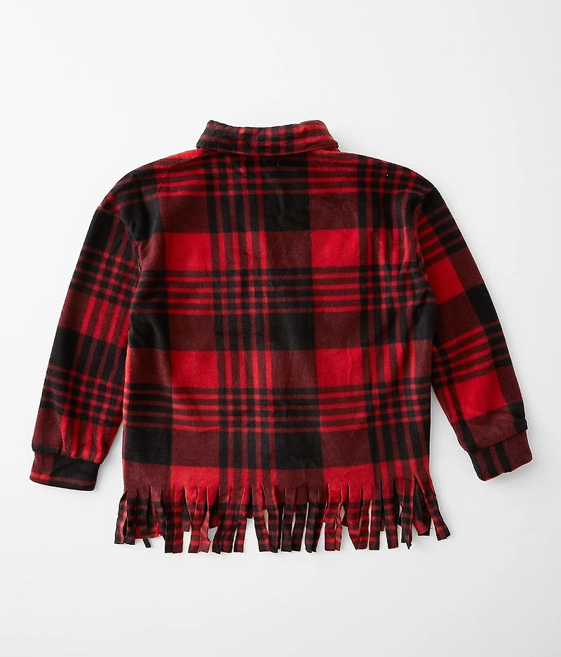 Girls - Cobie Fleece Fringe Shacket