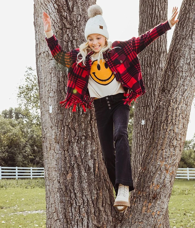 Girls - Cobie Fleece Fringe Shacket