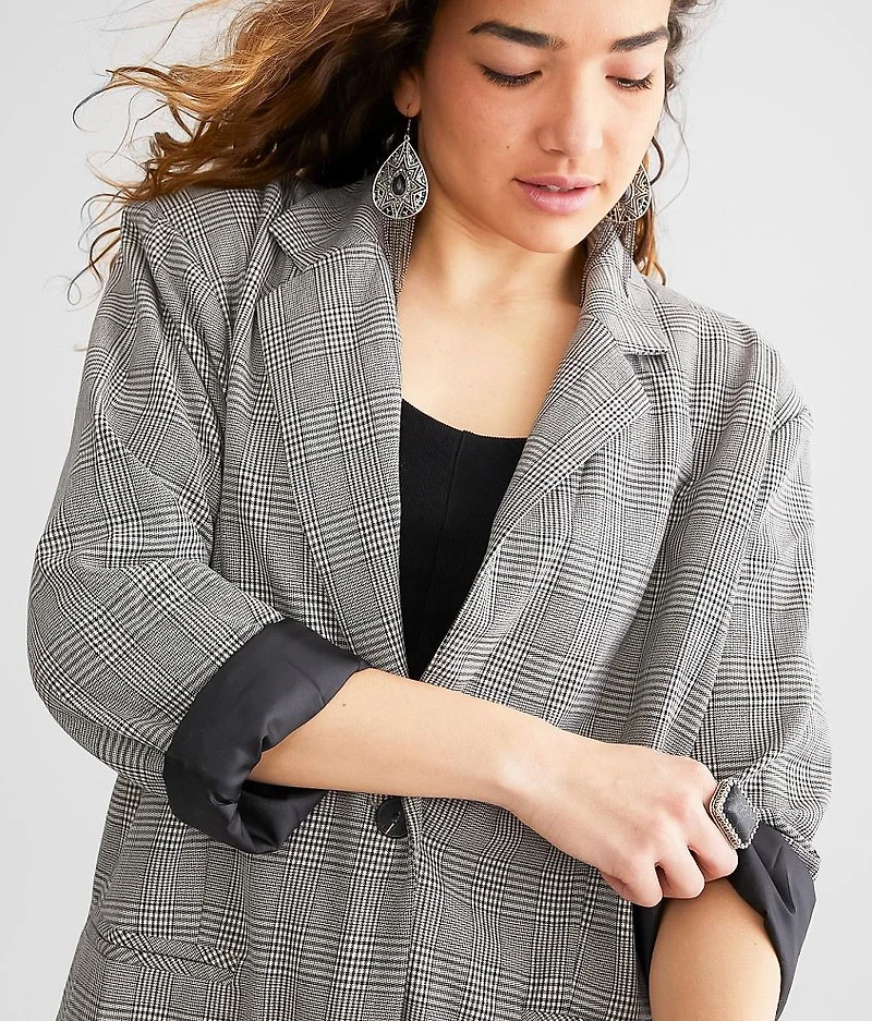 Oversized Plaid Blazer