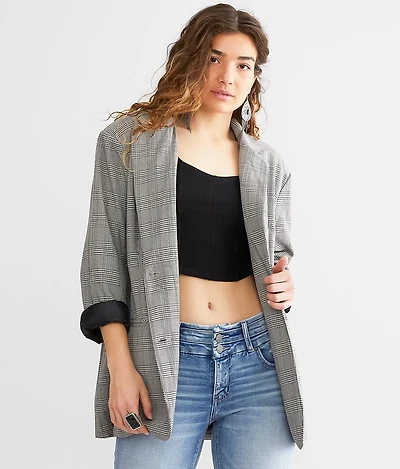 Oversized Plaid Blazer