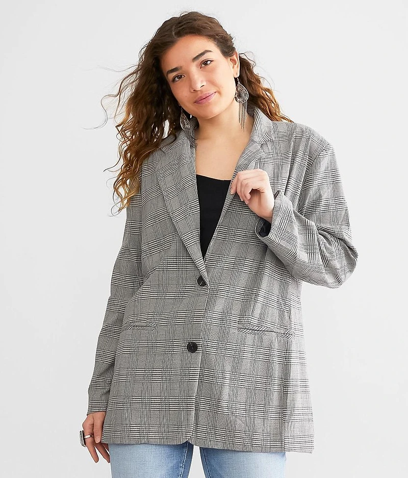 Oversized Plaid Blazer