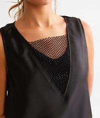 Glitz Satin Tank Top