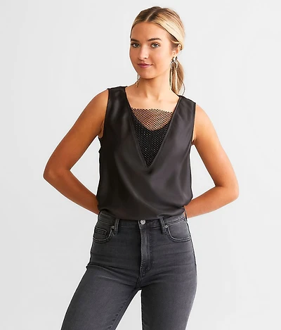 Glitz Satin Tank Top